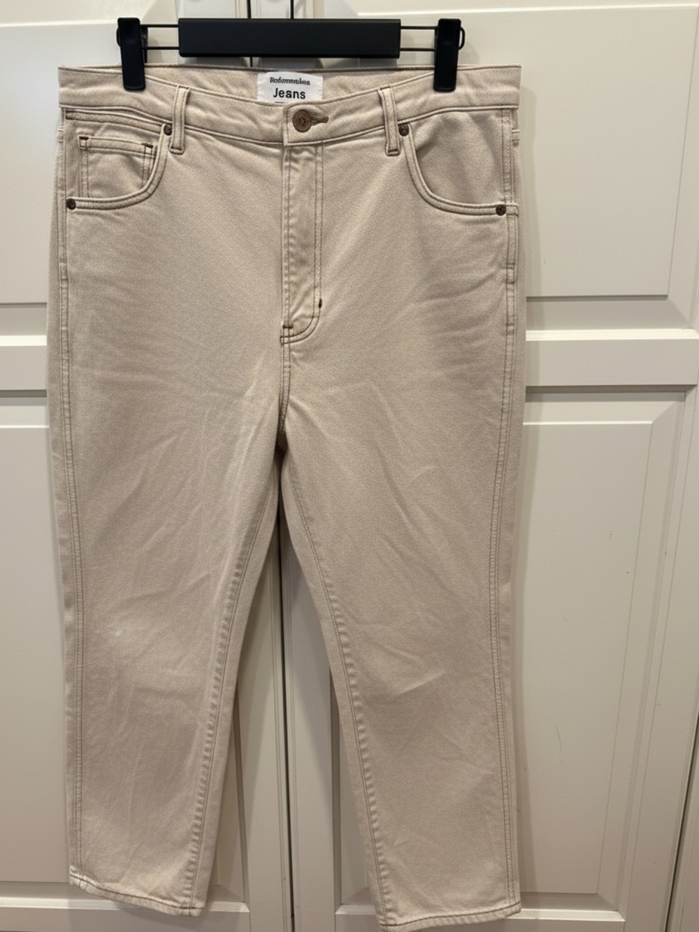 Reformation Cream Cynthia High Rise Jeans
